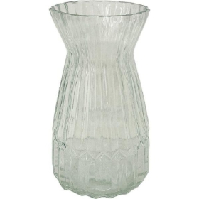 Clear Waisted Vase 20cm