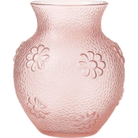 Pink Flower Bubble Vase 16cm