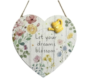 Let Your Dreams Blossom Heart 20cm