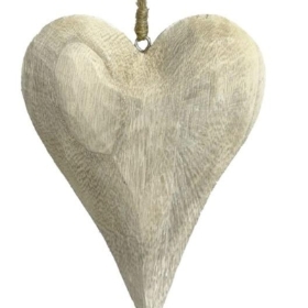 Natural Wood Heart 16cm