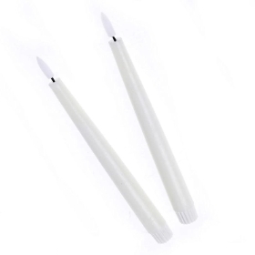 LED Ivory Taper Candle 25cm x 2