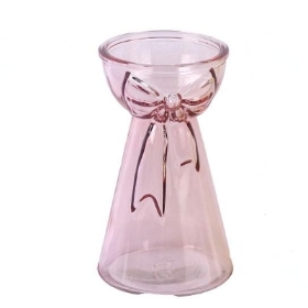 Pink Bow Vase 15cm