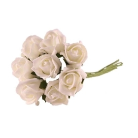 White Foam Rosebud 20cm