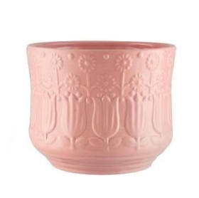 Pink Flower Planter 16cm