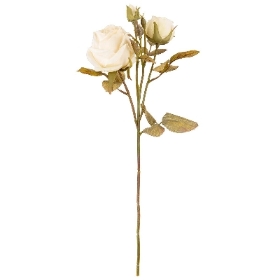 White Dry Spray Rose 48cm