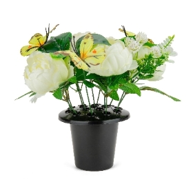 Butterfly & Peony Grave Pot 26cm