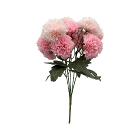 Pink Pom Pom Bush 34cm