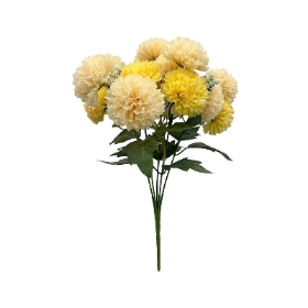Lemon Pom Pom Bush 34cm