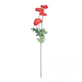 Red Poppy Spray 59cm