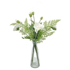 White Floral Fantasy Vase 50cm