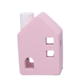 Pink House Tealight Holder 12cm