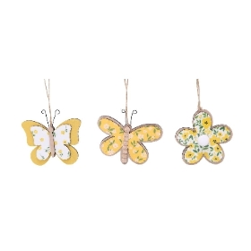 Wooden Butterfly Hanger 12cm