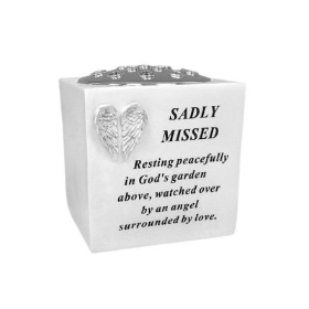 Sadly Missed Angel Wings Pot 15cm