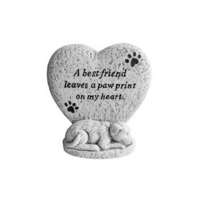 Dog Heart On Base 19cm
