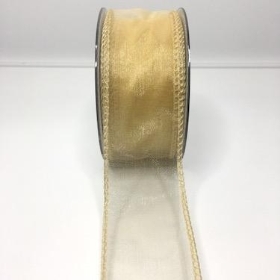 Cream Organza Ribbon 50mm