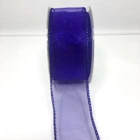 Purple Organza Ribbon 50mm