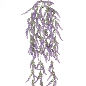 Purple Trailing Flocked Heather 90cm