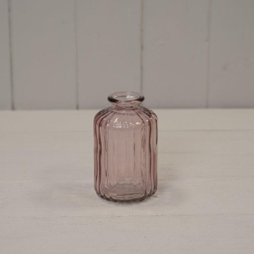 Small Lavender Ribbed Vase 10cm