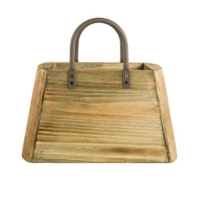 Wooden Handbag Planter 26cm