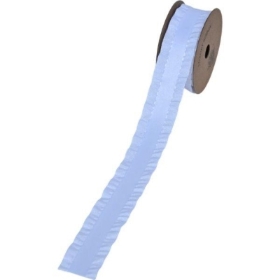 White Pleated Edge Ribbon 22mm