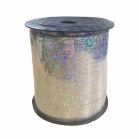 Silver Holographic Curling Ribbon 250m