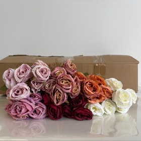 48 x Rose & Vintage Foliage Bush 30cm