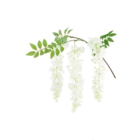 White Wisteria Spray 65cm