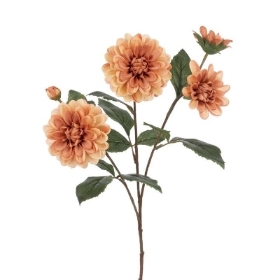 Peach Dahlia Spray 70cm
