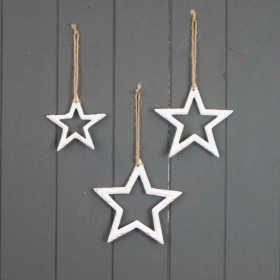 Hanging White Star 12cm