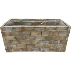 Wood Checked Trough 27cm