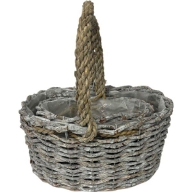 Oval Rattan Basket Set of 2