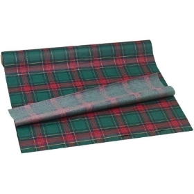 Green Tartan Tissue x 48 Sheets