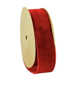 Red Velvet Ribbon 25mm