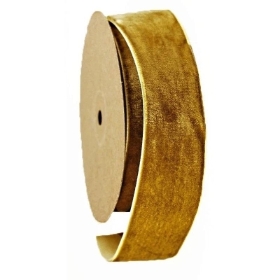 Gold Velvet Ribbon 50mm