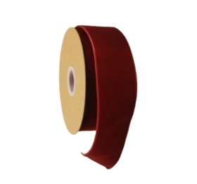 Burgundy Velvet Ribbon 50mm