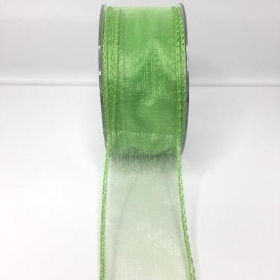 Light Green Organza Ribbon 50mm