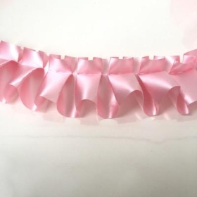 Baby Pink Pleated Ribbon 10m