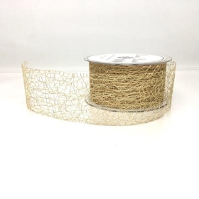Natural Deco Web Ribbon 50mm