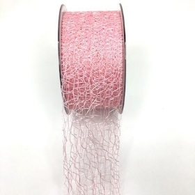 Pink Deco Web Ribbon 50mm