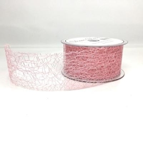 Pink Deco Web Ribbon 50mm