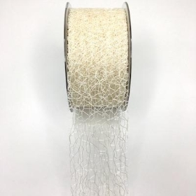 Ivory Deco Web Ribbon 50mm