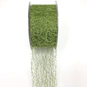 Moss Green Deco Web Ribbon 50mm