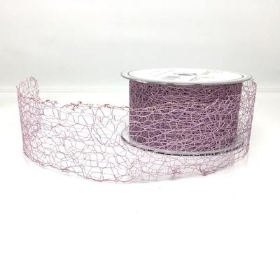 Lilac Deco Web Ribbon 50mm