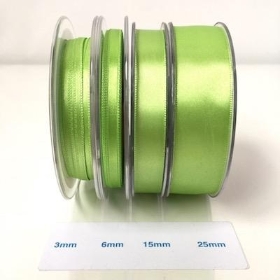 Lime Green Satin Ribbon 25mm