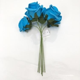 Turquoise Foam Rose 6cm x 6
