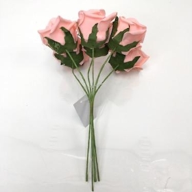 Peach Foam Rose 6cm x 6