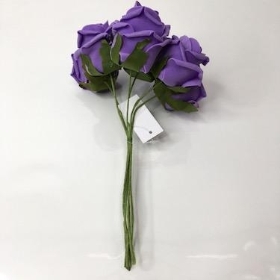 Lilac Foam Rose 6cm x 6