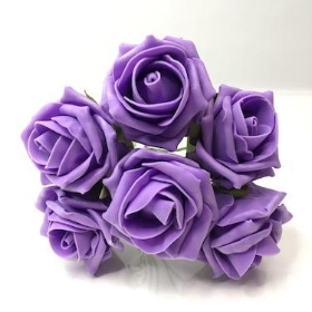 Lilac Foam Rose 6cm x 6