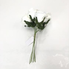 Ivory Foam Roses 6cm x 6