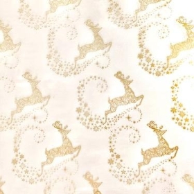 Gold Reindeer Cellophane 100m